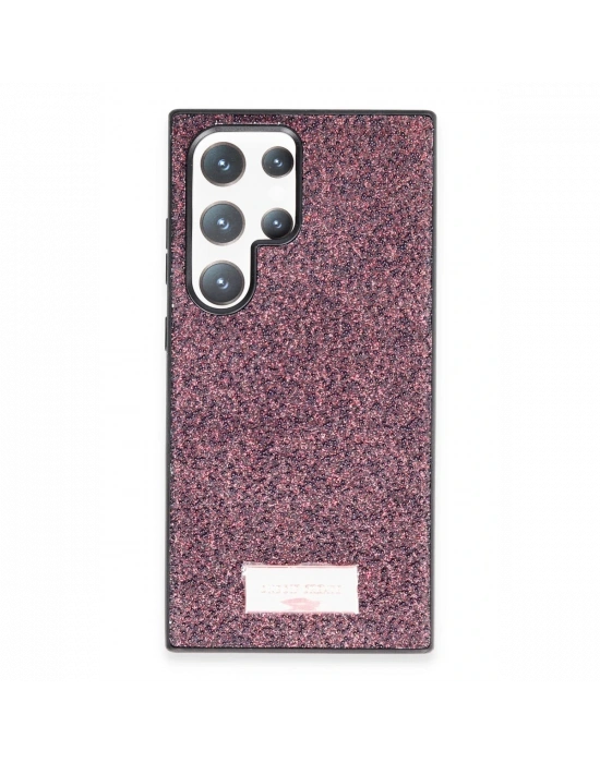 Onegif Samsung Galaxy S23 Ultra Bright Simli Kapak - Derin Mor