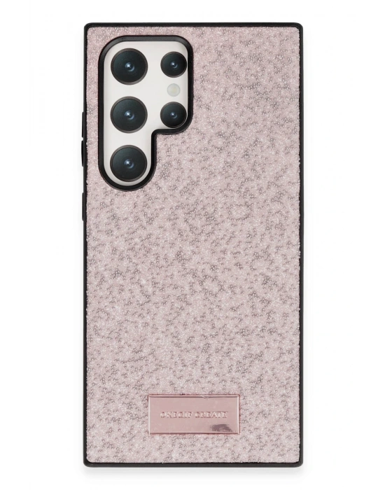 Onegif Samsung Galaxy S23 Ultra Bright Simli Kapak - Pembe