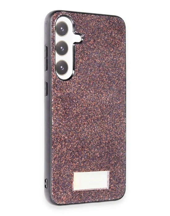 Onegif Samsung Galaxy S24 Bright Simli Kapak - Derin Mor