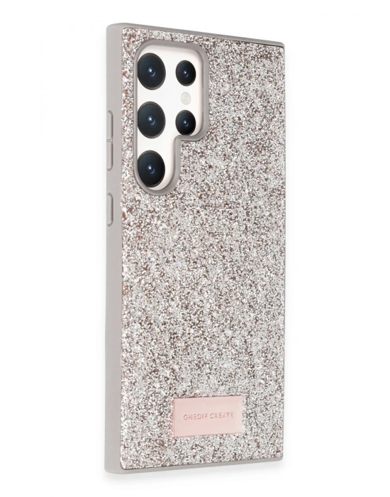 Onegif Samsung Galaxy S24 Ultra Bright Simli Kapak - Gold