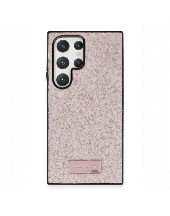 Onegif Samsung Galaxy S24 Ultra Bright Simli Kapak - Pembe