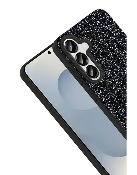 Onegif Samsung Galaxy S25 Bright Simli Kapak - Derin Mor