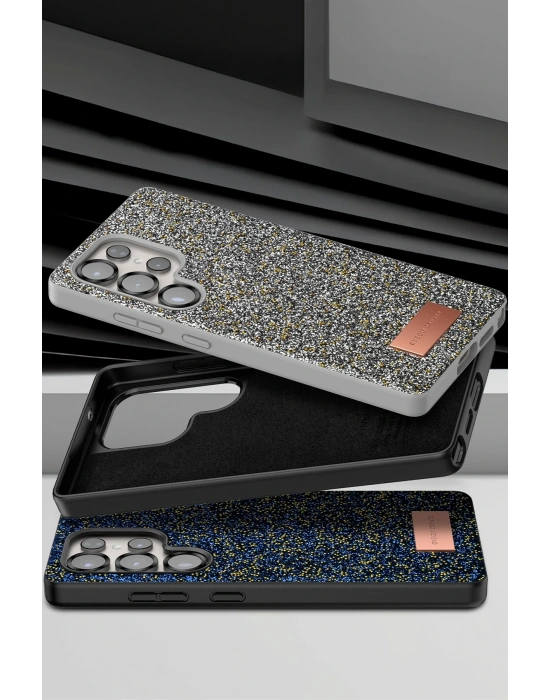 Onegif Samsung Galaxy S25 Ultra Bright Simli Kapak - Gold