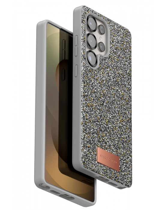 Onegif Samsung Galaxy S25 Ultra Bright Simli Kapak - Gümüş