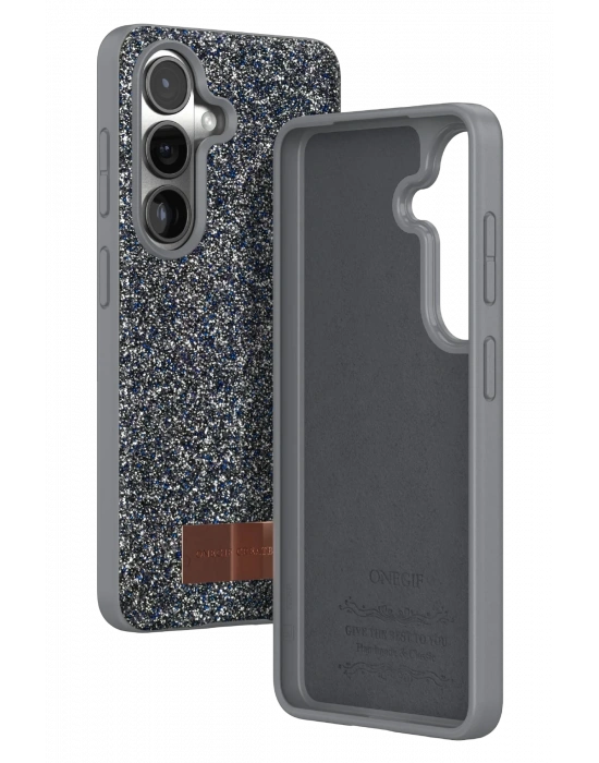 Onegif Samsung Galaxy S26 Bright Simli Kapak - Gümüş