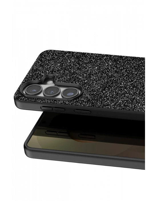 Onegif Samsung Galaxy S26 Bright Simli Kapak - Siyah