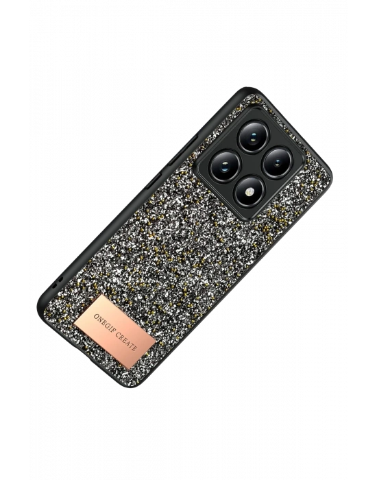 Onegif Xiaomi Mi 14T Pro Bright Simli Kapak - Gümüş