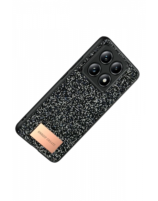 Onegif Xiaomi Mi 14T Pro Bright Simli Kapak - Siyah