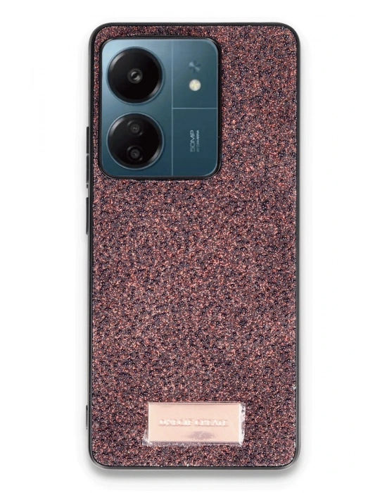 Onegif Xiaomi Redmi 13C Bright Simli Kapak - Derin Mor