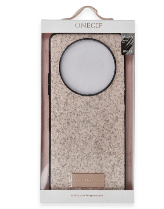 Onegif Xiaomi Redmi A3 4G Bright Simli Kapak - Gümüş