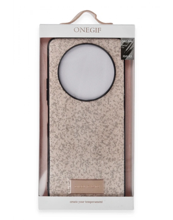 Onegif Xiaomi Redmi A3 4G Bright Simli Kapak - Pembe