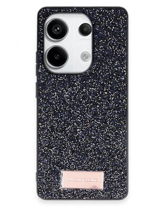 Onegif Xiaomi Redmi Note 13 Pro 4G Bright Simli Kapak - Siyah