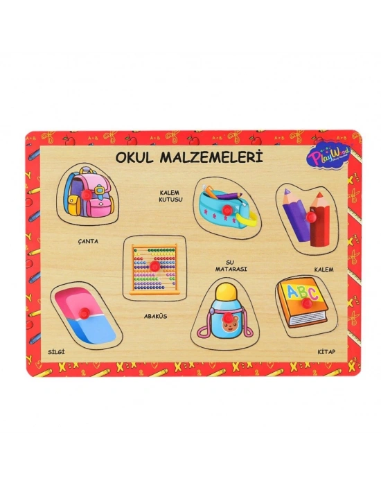 ONY-196-197 Ahşap Tutmalı Okul Malzemeleri