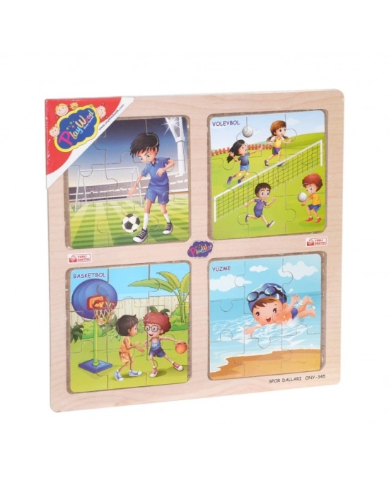 ONY-343/344/345/346 Ahşap Eğitici 4lü Puzzle -Onyıl