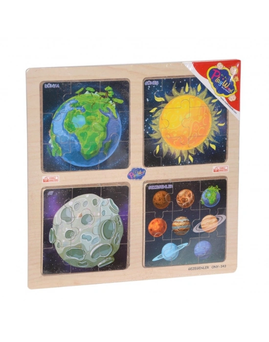 ONY-343/344/345/346 Ahşap Eğitici 4lü Puzzle -Onyıl