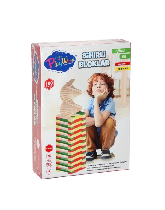ONY-358	Ahşap 100 Parça Sihirli Bloklar