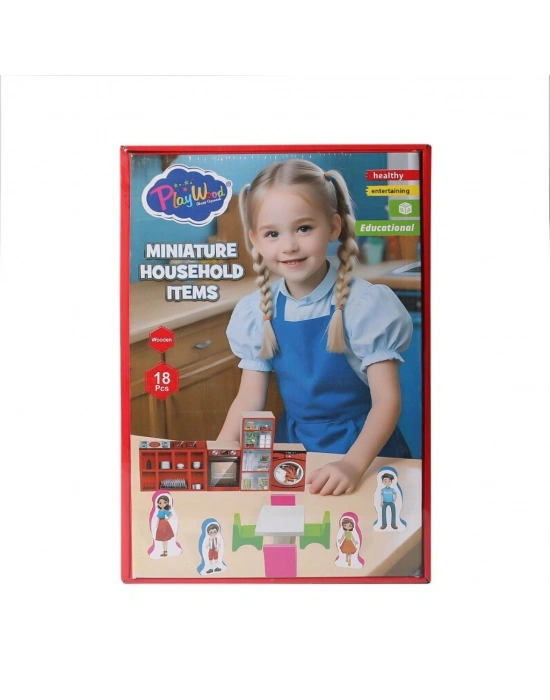 ONY-407 Ahşap Minyatür Ev Eşyaları -Oyuncak