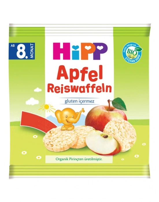 Organik Elmalı Pirinçli Bebek Gofreti 30 Gr
