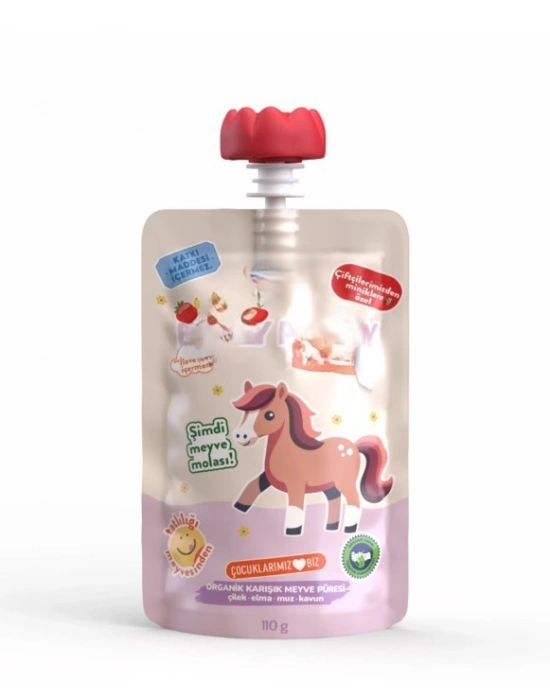 Organik Karışık Meyve Püresi 110gr
