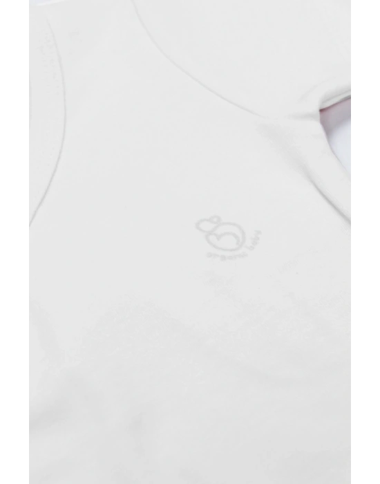 Organik Natural Basic Style Kruvaze Uzun Kol Body BS17102 Beyaz