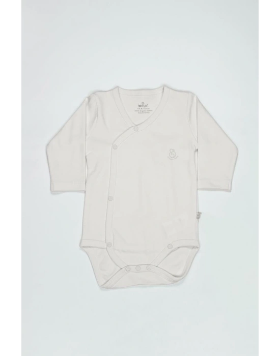 Organik Natural Basic Style Kruvaze Uzun Kol Body BS17102 Ekru