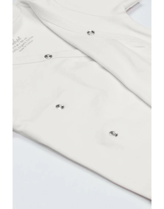 Organik Natural Basic Style Kruvaze Uzun Kol Body BS17102 Ekru