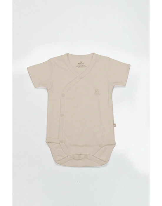 Organik Natural Basic Style Kruvaze Yarım Kol Body BS17101 Bej