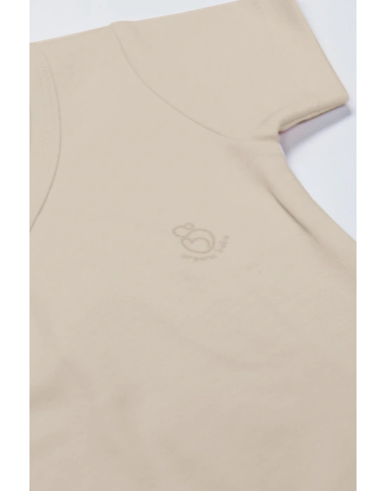 Organik Natural Basic Style Kruvaze Yarım Kol Body BS17101 Bej