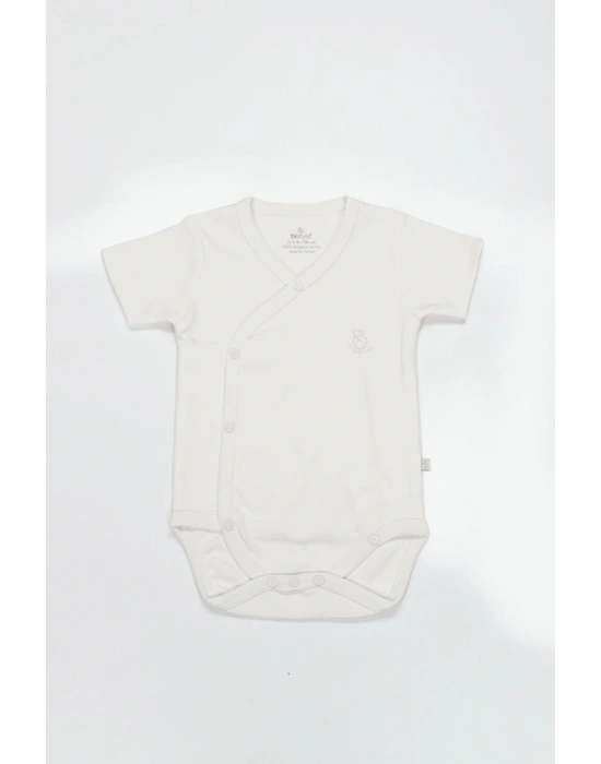 Organik Natural Basic Style Kruvaze Yarım Kol Body BS17101 Ekru