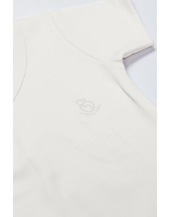 Organik Natural Basic Style Kruvaze Yarım Kol Body BS17101 Ekru