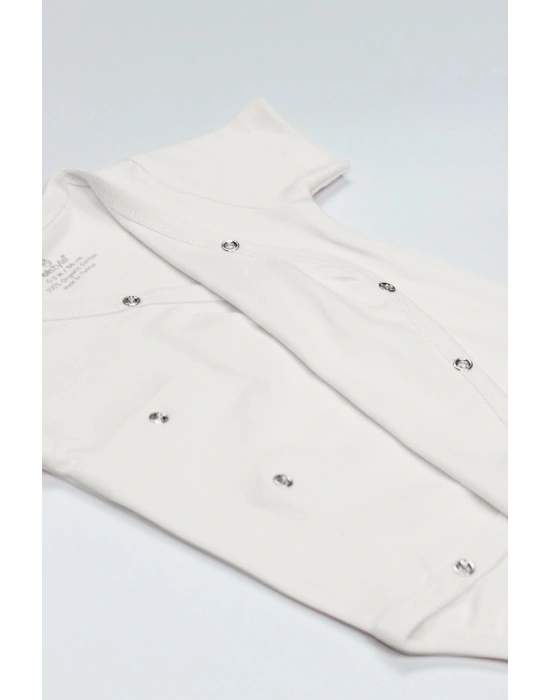 Organik Natural Basic Style Kruvaze Yarım Kol Body BS17101 Ekru