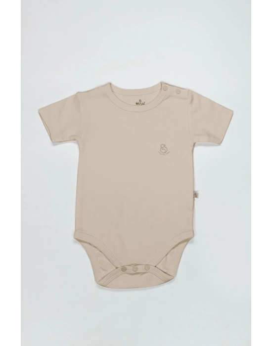 Organik Natural Basic Style Yarım Kol Body BS17103 Bej