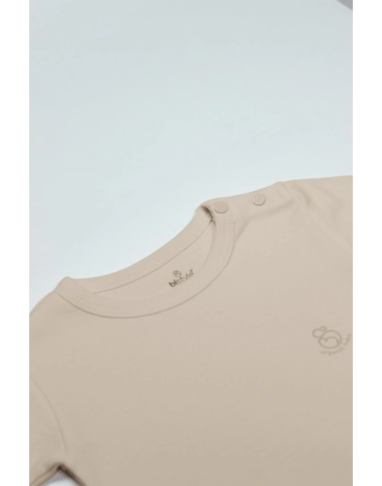 Organik Natural Basic Style Yarım Kol Body BS17103 Bej