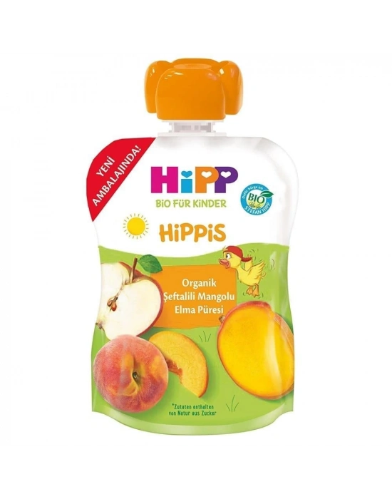 Organik Şeftalili Mangolu Elma Püresi 100 Gr