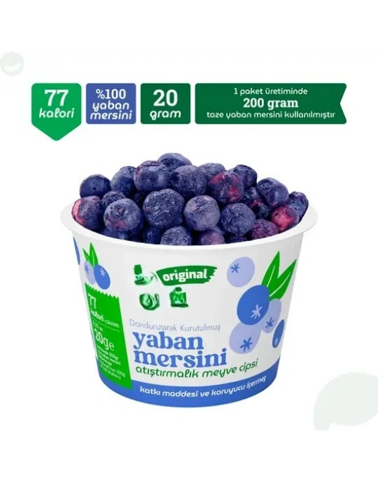 Original Yaban Mersini Atıştırmalık Meyve Cipsi 20gr