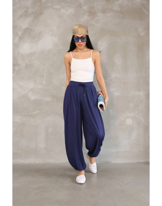 Osy Modal Yumuşak Dokulu Kumaş Şalvar Pantalon - Lacivert