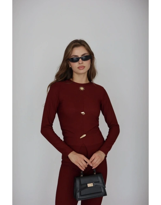 Ottoman alt üst takım bordo pt510442