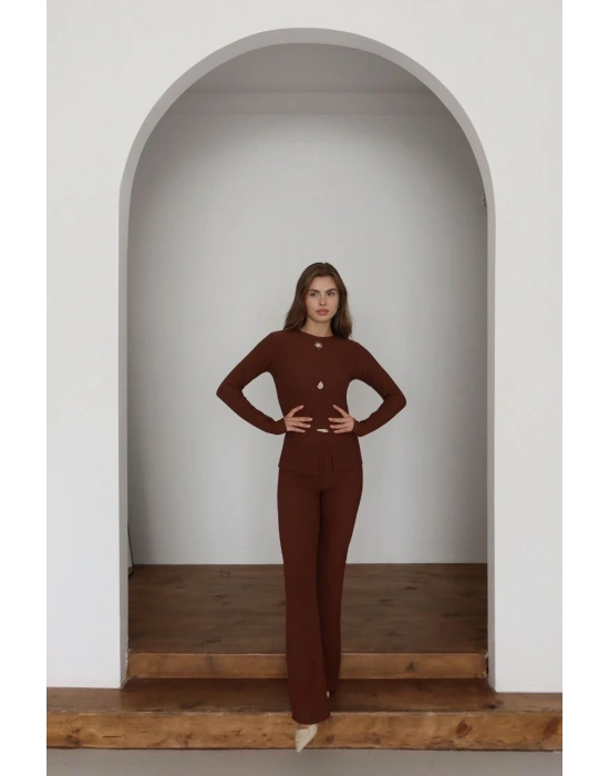 Ottoman alt üst takım kahve pt510442