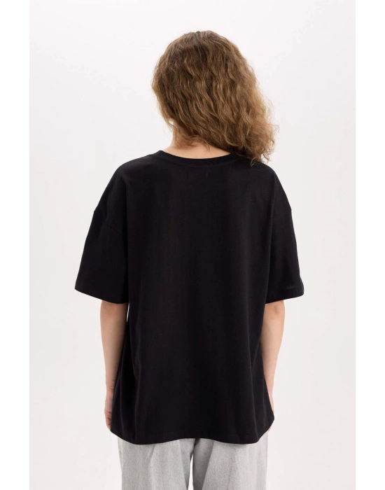 Oversize Fit Kısa Kollu Basic %100 Pamuk Tişört