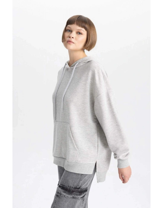Oversize Geniş Kalıp Kapüşonlu Sweatshirt B7834AXNS