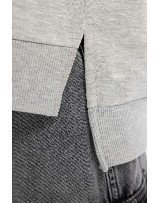 Oversize Geniş Kalıp Polo Yaka Sweatshirt