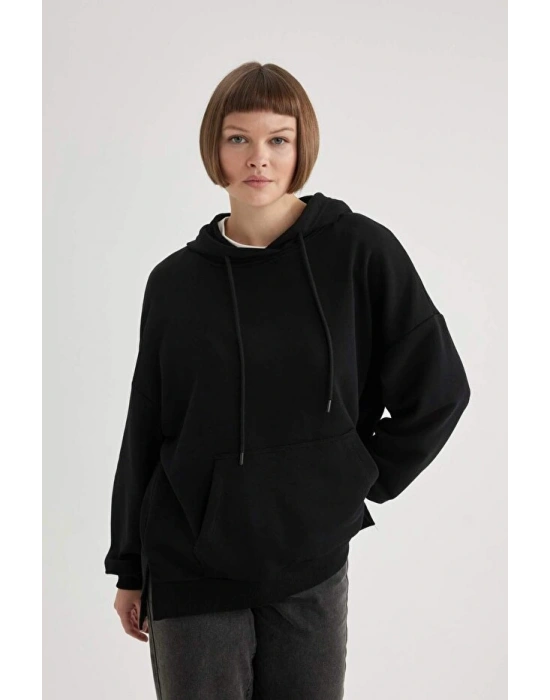 Oversize Geniş Kalıp Polo Yaka Sweatshirt