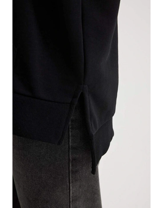 Oversize Geniş Kalıp Polo Yaka Sweatshirt