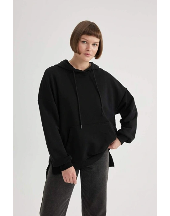 Oversize Geniş Kalıp Polo Yaka Sweatshirt
