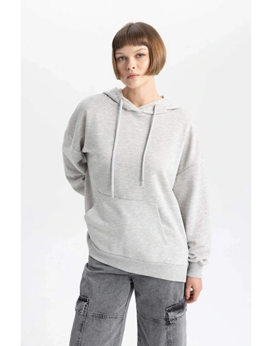 Oversize Geniş Kalıp Polo Yaka Sweatshirt