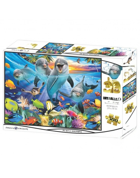 Oyuncu Yunuslar 500 Parça Yetişkin Puzzle