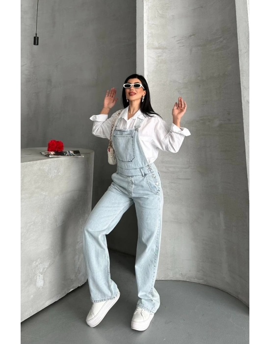 Pantolon kar yıkama salopet mavi d2514