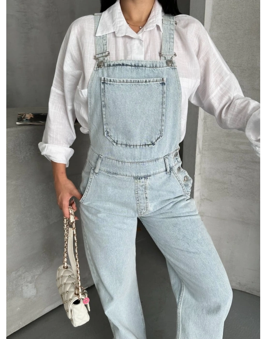 Pantolon kar yıkama salopet mavi d2514