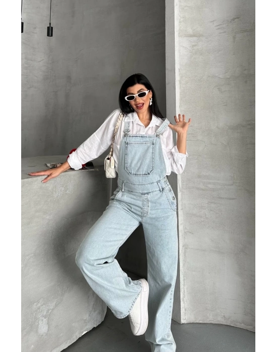 Pantolon kar yıkama salopet mavi d2514