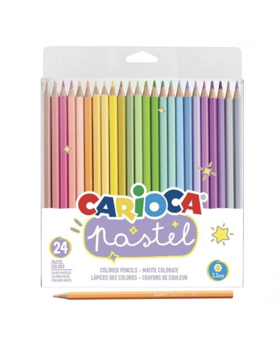 Pastel Renkli Kuru Boya Kalemi 24lü